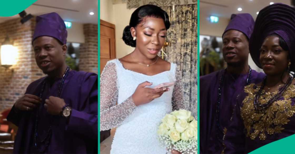 Bride's phone conversation with groom a few minutes to their wedding time goes viral.