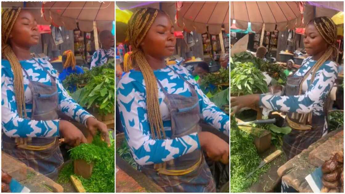 Vegetables in Nigeria/Lady worked in a market. Vegetables in Nigeria/Lady worked in a market.