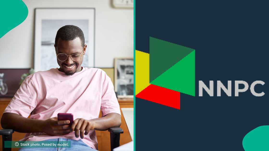 Nigerian man shows employment mail from NNPC after he passed the company's interview. Nigerian man shows employment mail from NNPC after he passed the company's interview.