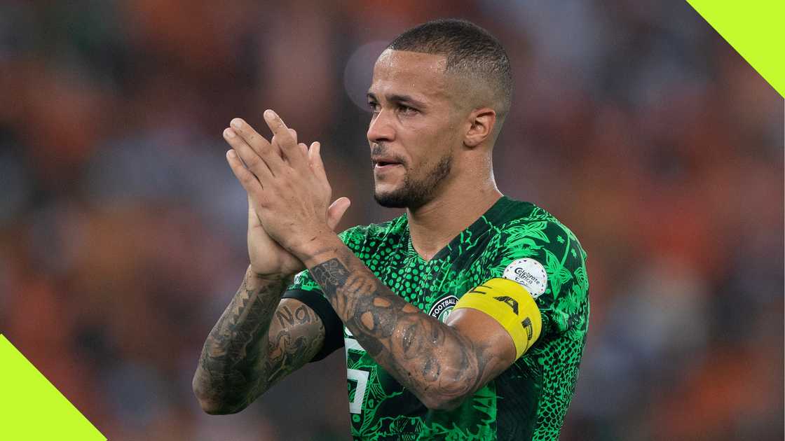 William Troost-Ekong applauding the Nigerian fans after losing AFCON 2023 final. William Troost-Ekong applauding the Nigerian fans after losing AFCON 2023 final.