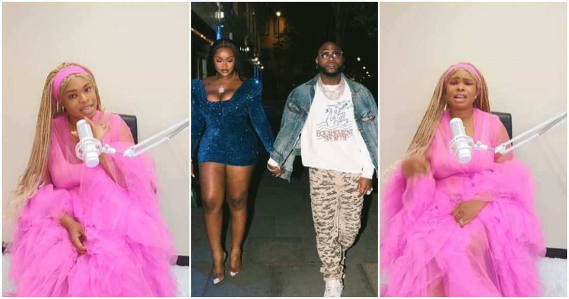 Photos of Davido, Chioma and Bold Pink