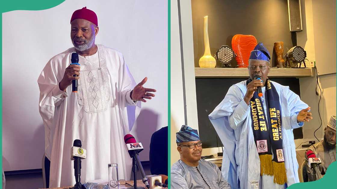 OAU staff during press conference