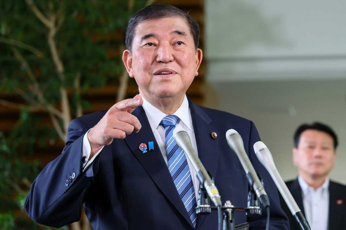 Japan's Prime Minister Shigeru Ishiba responds to questions after a telephone conversation with US President Donald Trump, at the prime minister's office in Tokyo on May 23, 2025 Japan's Prime Minister Shigeru Ishiba responds to questions after a telephone conversation with US President Donald Trump, at the prime minister's office in Tokyo on May 23, 2025