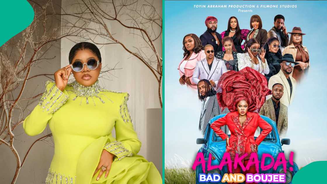 Toyin Abraham celebrates as Alakada Bad and Boujee movie hits milestone.