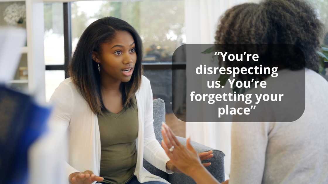 A lady argues with her mother-in-law A lady argues with her mother-in-law