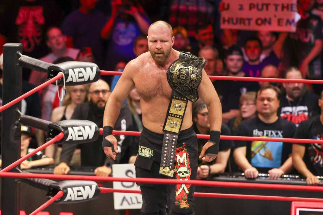 Jon Moxley in the ring at the Covelli Centre in Youngstown