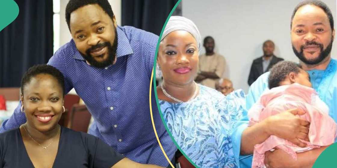 Actor Doyin Hassan with wife and daughter Actor Doyin Hassan with wife and daughter