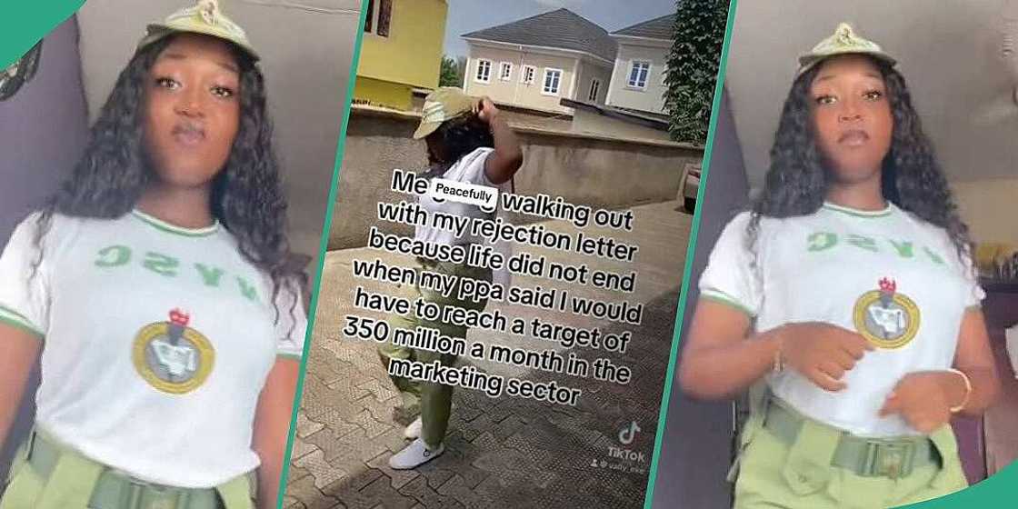 Corper excited after getting rejection letter Corper excited after getting rejection letter