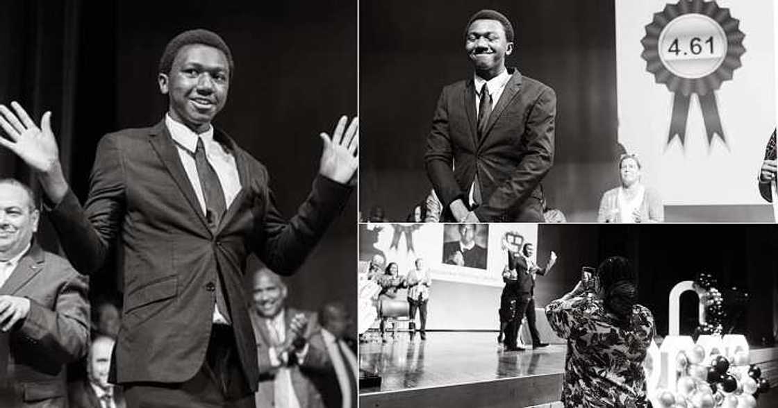 Photos of Achunike Okafor getting honoured by U.S school Photos of Achunike Okafor getting honoured by U.S school