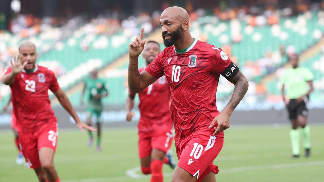 Emilio Nsue, Equatorial Guinea, Guinea Bissau, AFCON. Emilio Nsue, Equatorial Guinea, Guinea Bissau, AFCON.
