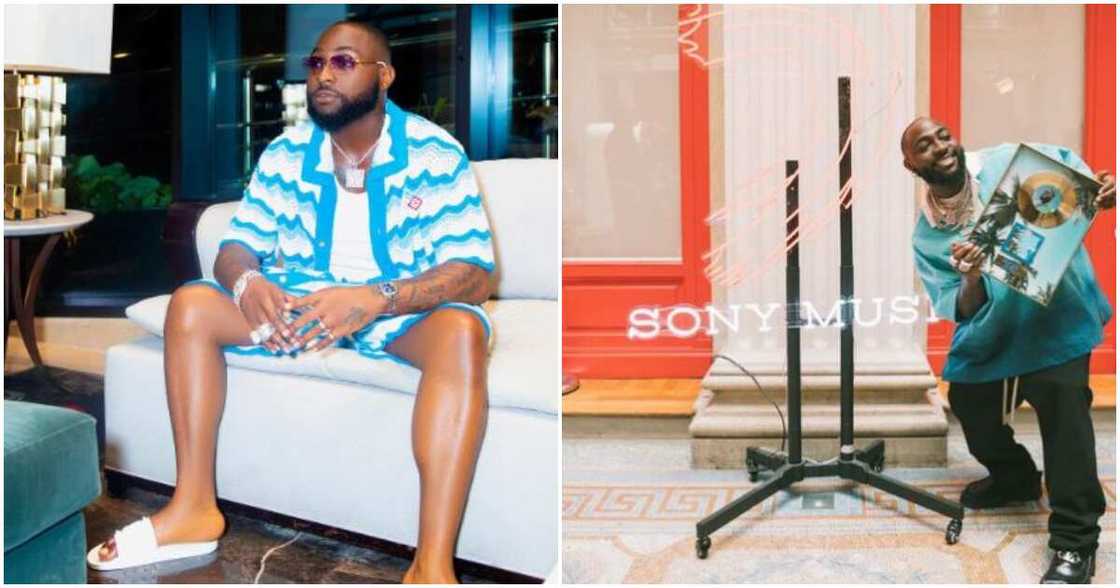 Nigerian singer Davido wins plaque in France Nigerian singer Davido wins plaque in France