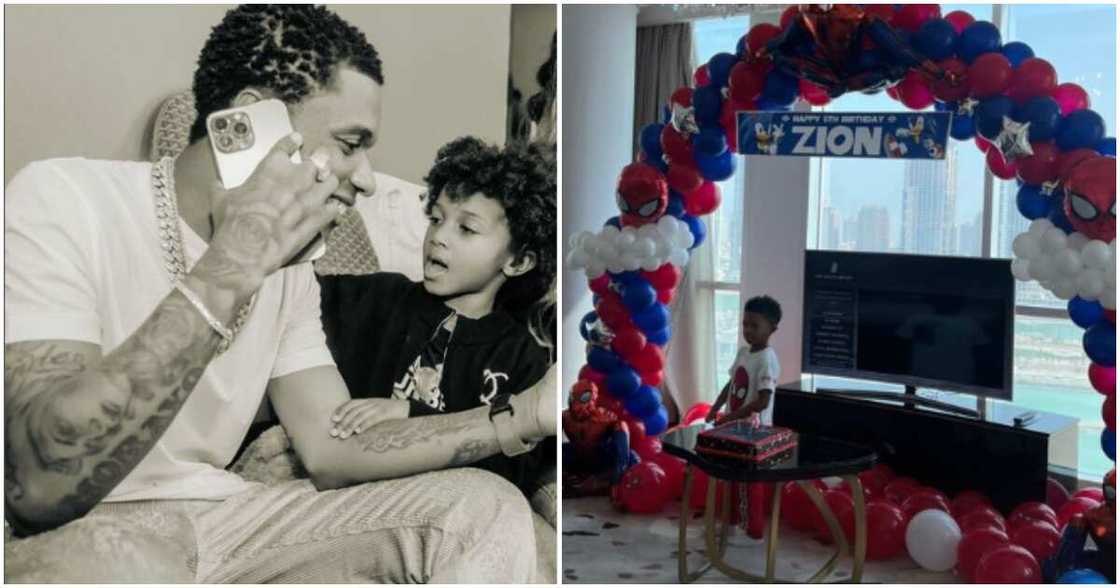 Wizkid and third son Zion Wizkid and third son Zion