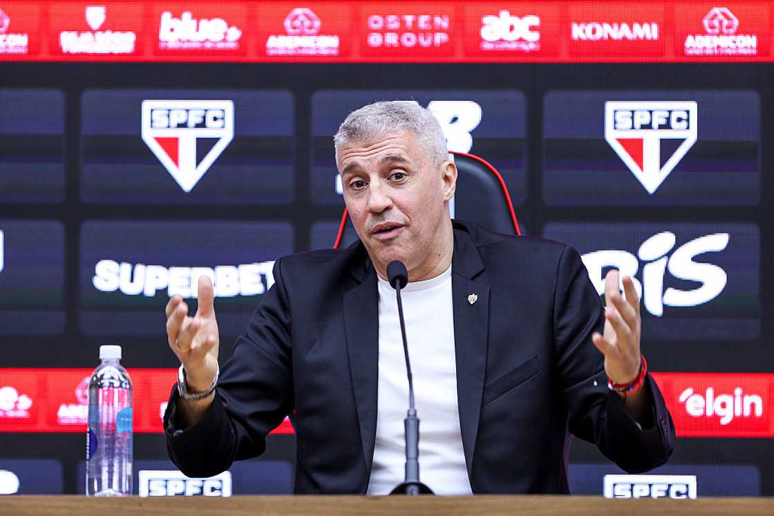 Hernan Crespo speaks during a press conference Hernan Crespo speaks during a press conference