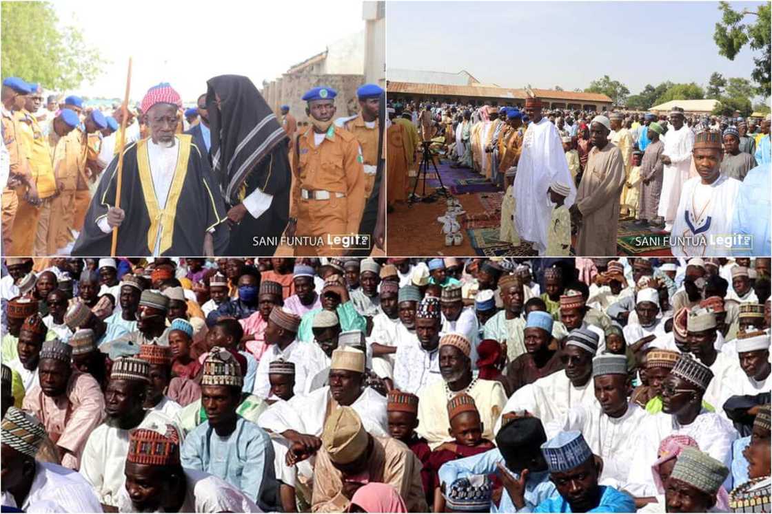 Eid El-Fitri: Worshippers Break FG’s New Lockdown Rules in Katsina, Troop Maskless to Praying Ground Eid El-Fitri: Worshippers Break FG’s New Lockdown Rules in Katsina, Troop Maskless to Praying Ground