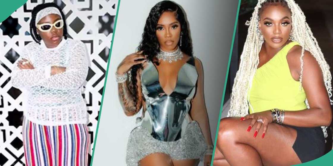 Singers Teni, Tiwa Savage and Ms Jorji Singers Teni, Tiwa Savage and Ms Jorji