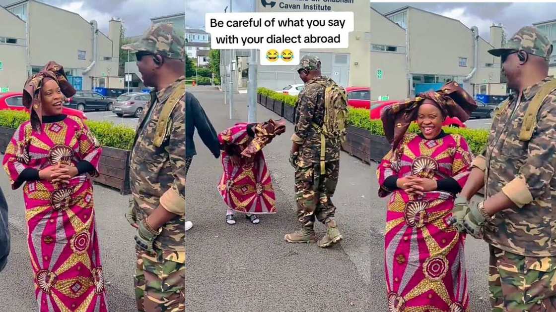 Photo of lady and US soldier Photo of lady and US soldier