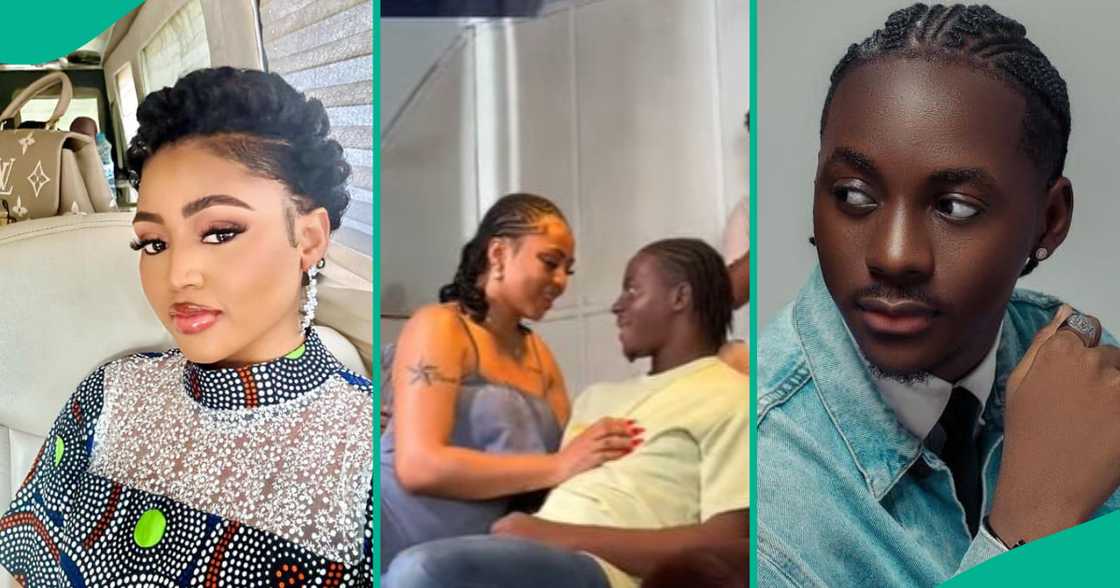 Regina Daniels and Sierra Leone actor Peter Komba. Regina Daniels and Sierra Leone actor Peter Komba.