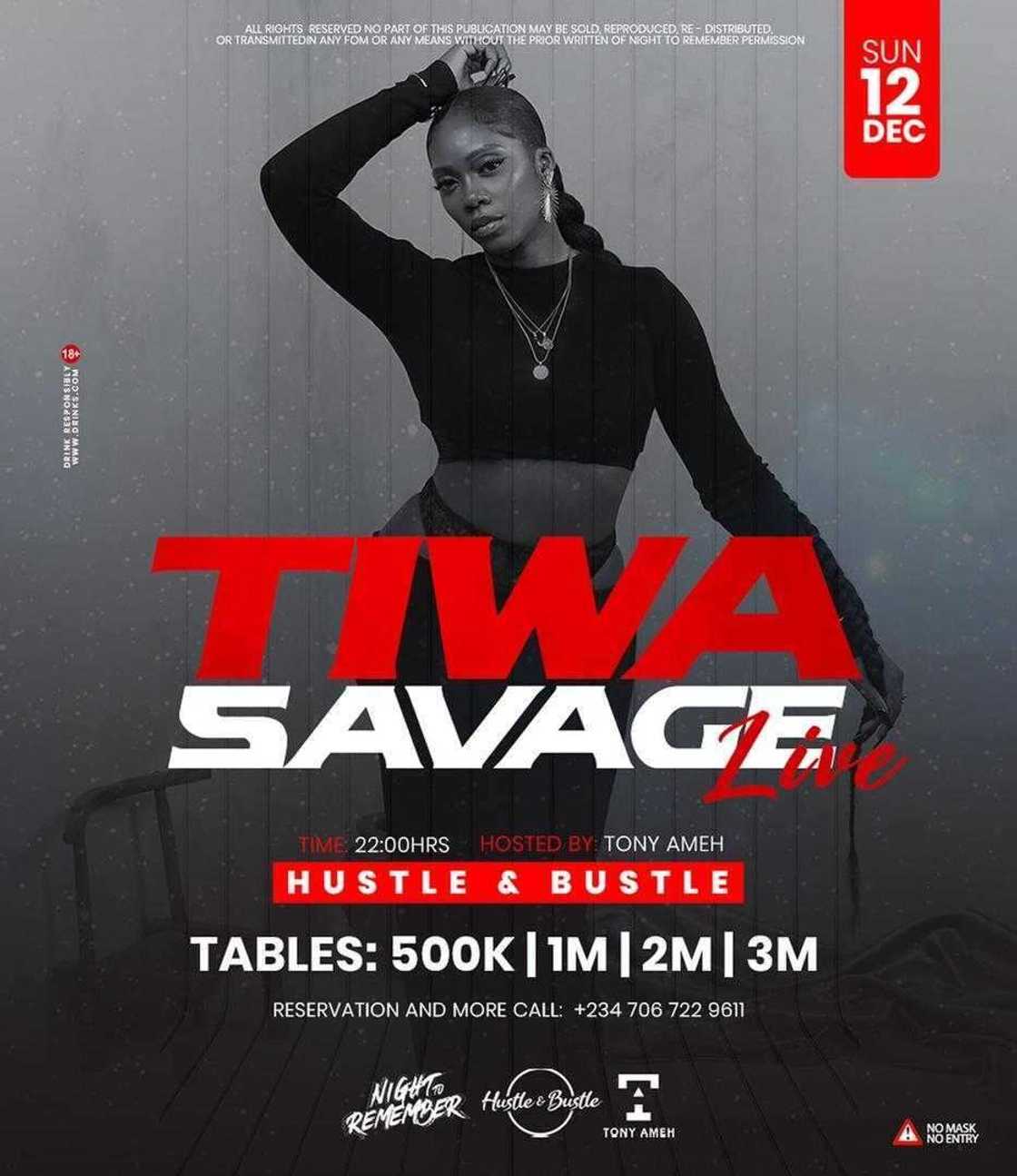 Abuja Agog as Singer Tiwa Savage Storms Hustle & Bustle