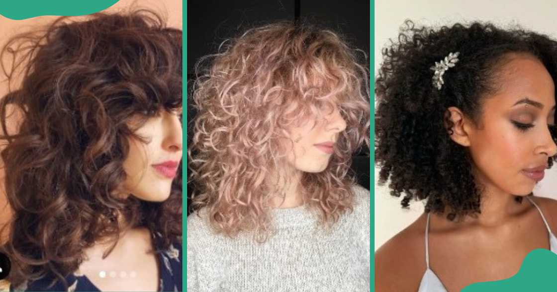 Two women wear messy angelic hair styles. Two women wear messy angelic hair styles.