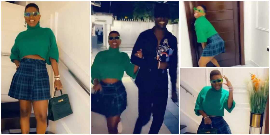 Annie Idibia and big brother. Annie Idibia and big brother.