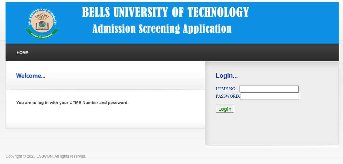 Bells University screening portal Bells University screening portal