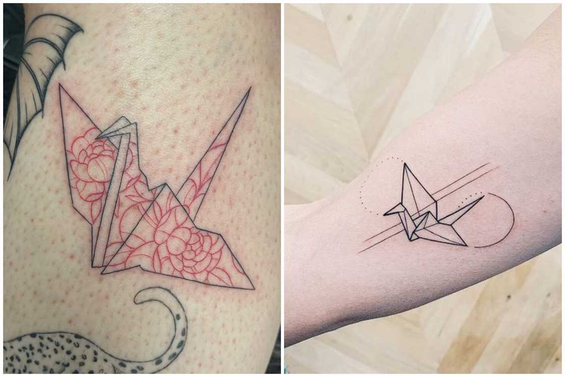 Paper crane tattoos Paper crane tattoos