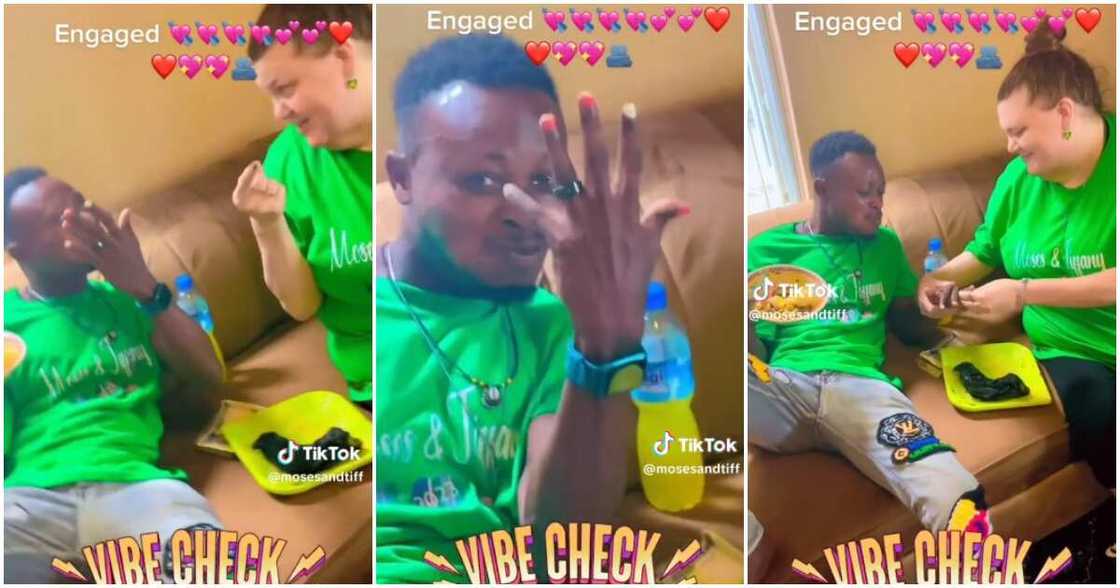 Nigerian lady, Oyinbo lover, engagement ring