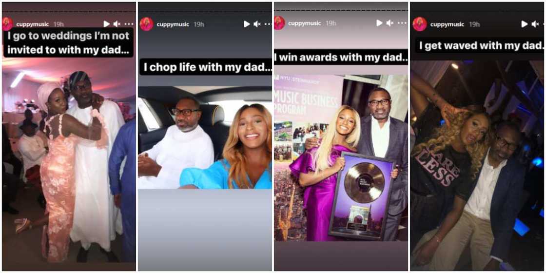 Cuppy and her father are goal getters Cuppy and her father are goal getters