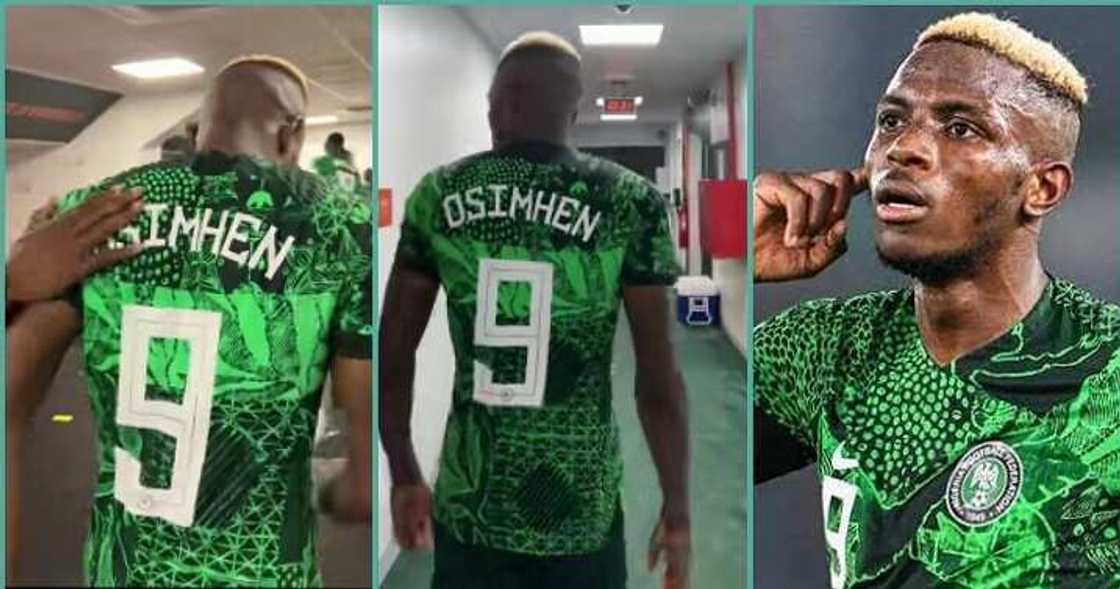 Victor Osimhen walking to the dressing room. Victor Osimhen walking to the dressing room.
