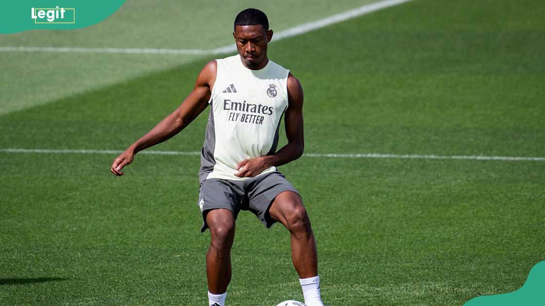 David Alaba of Real Madrid at Ciudad Real Madrid David Alaba of Real Madrid at Ciudad Real Madrid