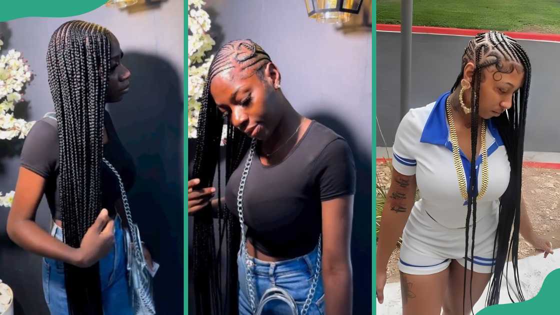 Examples of simple long lemonade braids with a heart Examples of simple long lemonade braids with a heart