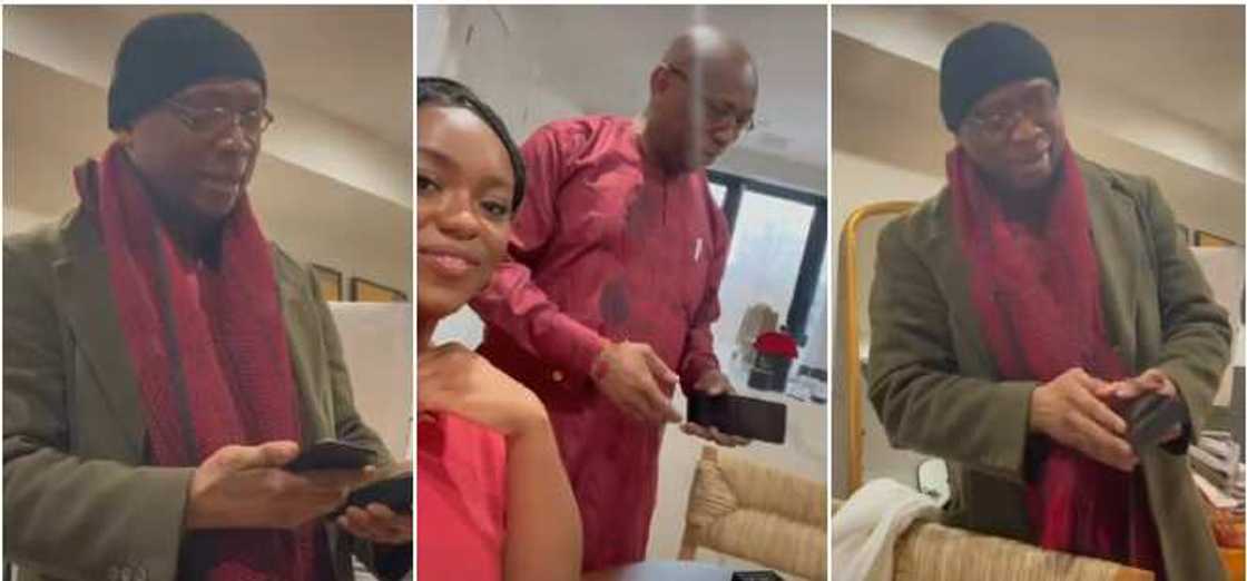Nigerian dad gets a brand new phone from his daugher Nigerian dad gets a brand new phone from his daugher
