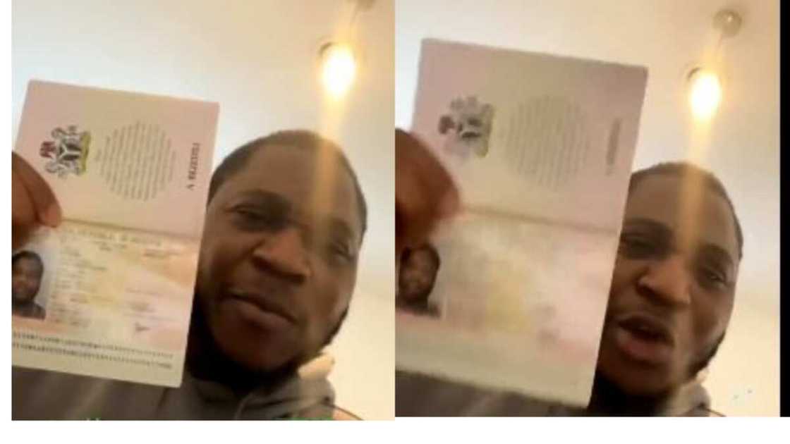 Man tore his Nigerian passport into shreds Man tore his Nigerian passport into shreds