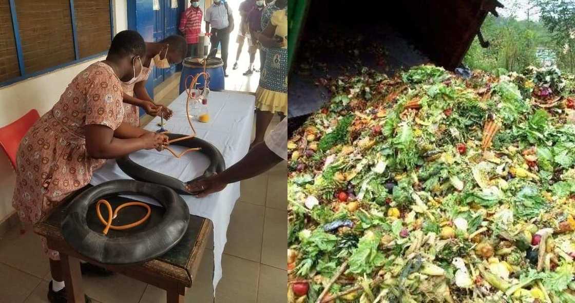 West Africa Senior High School Students Use School Waste to Produce Gas for Cooking West Africa Senior High School Students Use School Waste to Produce Gas for Cooking