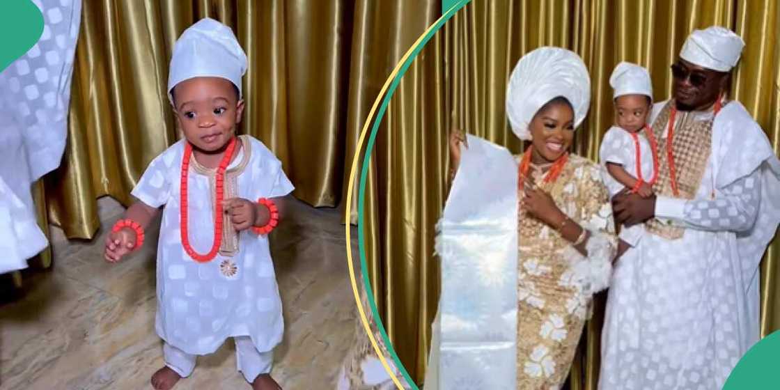 Actress Biola Bayo's son's first birthday.