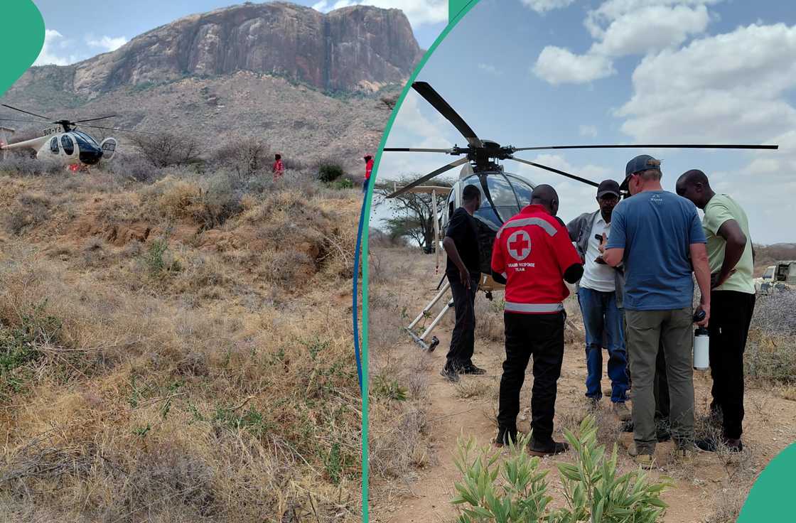 The Lady Lorry light aircraft flies before crashing into Mt Ololokwe. The Lady Lorry light aircraft flies before crashing into Mt Ololokwe.