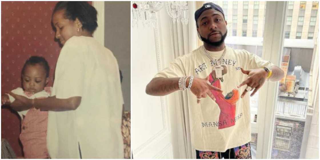 Davido shares throwback photo