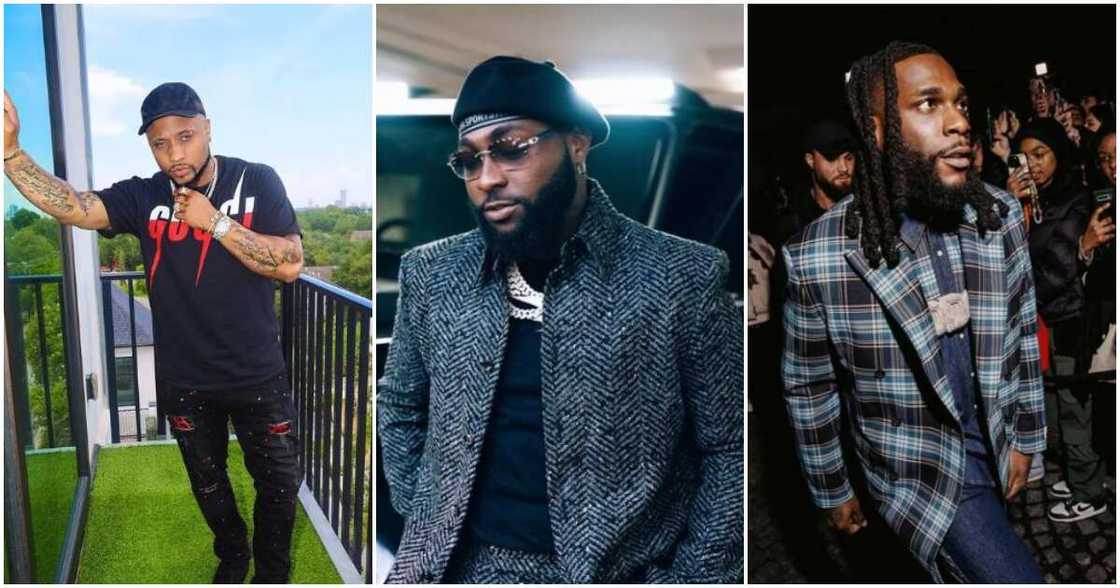 Photos of B-Red, Burna Boy and Davido