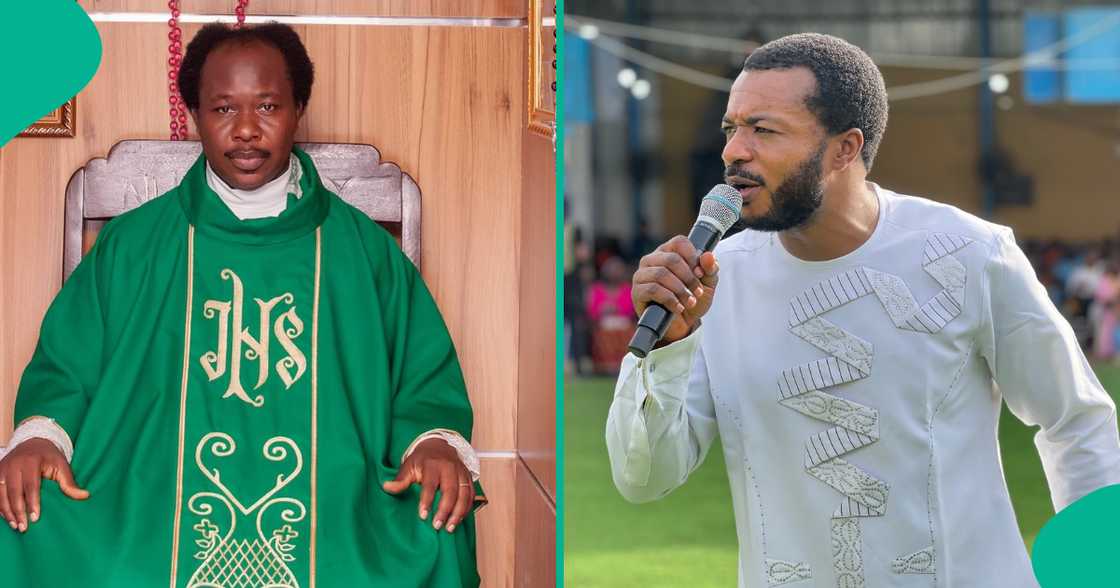 Catholic priest Father Nwebe Joy challenges Zion Ministry founder Prophet Ebuka Obi, vows to expose lie about his chastity claim Catholic priest Father Nwebe Joy challenges Zion Ministry founder Prophet Ebuka Obi, vows to expose lie about his chastity claim