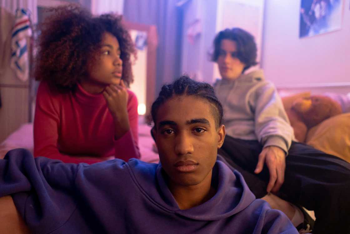 Three teenagers Three teenagers