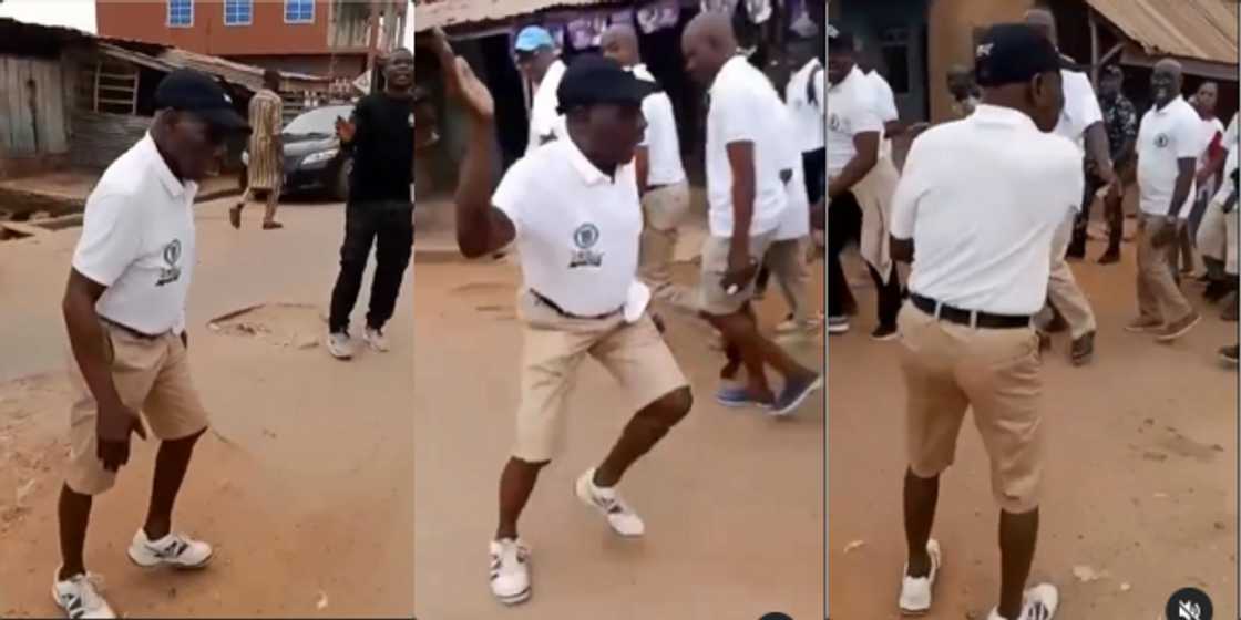 “Form three lines”: Ex-President Obasanjo Acts as School prefect at Alma Mater's Centenary Anniversary “Form three lines”: Ex-President Obasanjo Acts as School prefect at Alma Mater's Centenary Anniversary