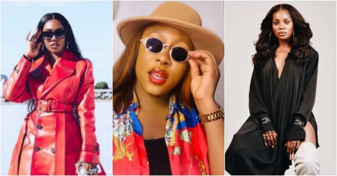 Cynthia Morgan, Seyi Shay and Tiwa Savage Cynthia Morgan, Seyi Shay and Tiwa Savage
