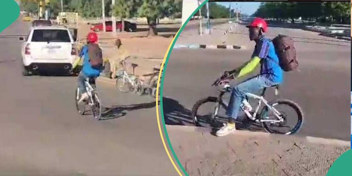 Dan Najeriya ya fara tattaki daga jihar Yobe zuwa jihar Delta akan keke Dan Najeriya ya fara tattaki daga jihar Yobe zuwa jihar Delta akan keke