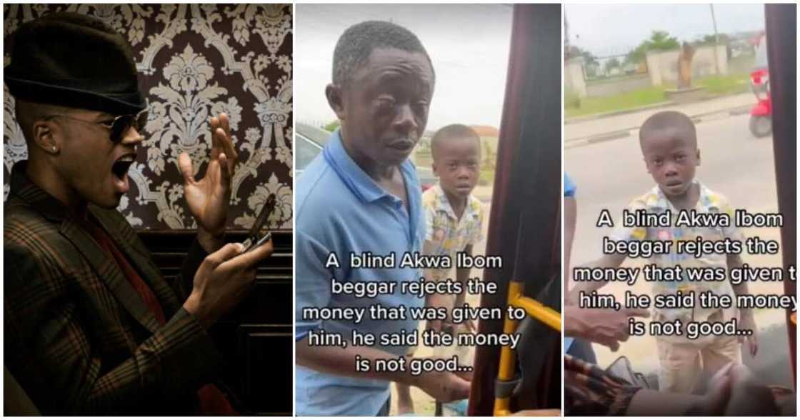 Akwa Ibom, blind beggar, rejected money Akwa Ibom, blind beggar, rejected money