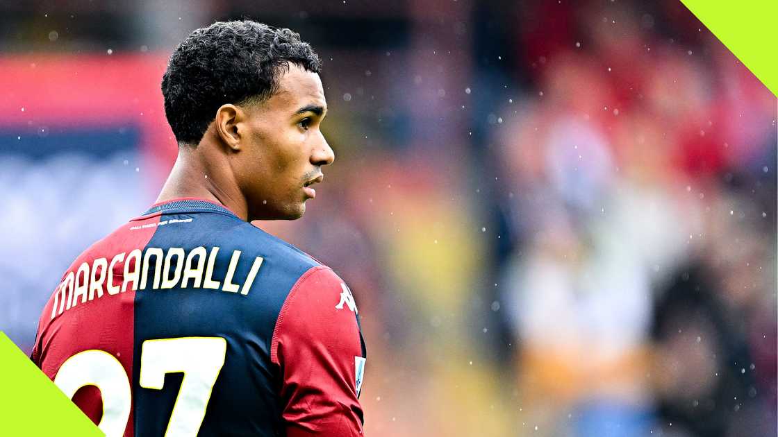 Genoa’s Alessandro Marcandalli in action against Bologna Genoa’s Alessandro Marcandalli in action against Bologna