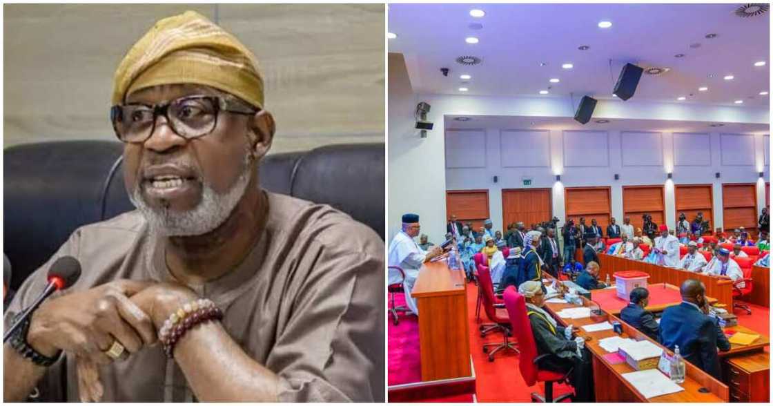 Dele Alake asked to recite 2nd stanza of the national anthem/ Tinubu's ministerial nominee asks to recite 2nd stanza of the national anthem Dele Alake asked to recite 2nd stanza of the national anthem/ Tinubu's ministerial nominee asks to recite 2nd stanza of the national anthem