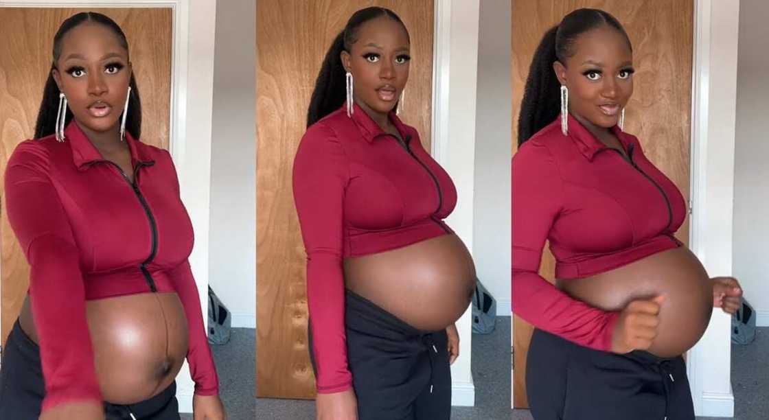 Photos of a a pregnant woman. Photos of a a pregnant woman.