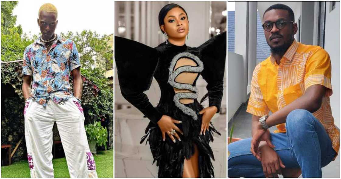 BBNaija's Hermes, Bella, and Adekunle BBNaija's Hermes, Bella, and Adekunle