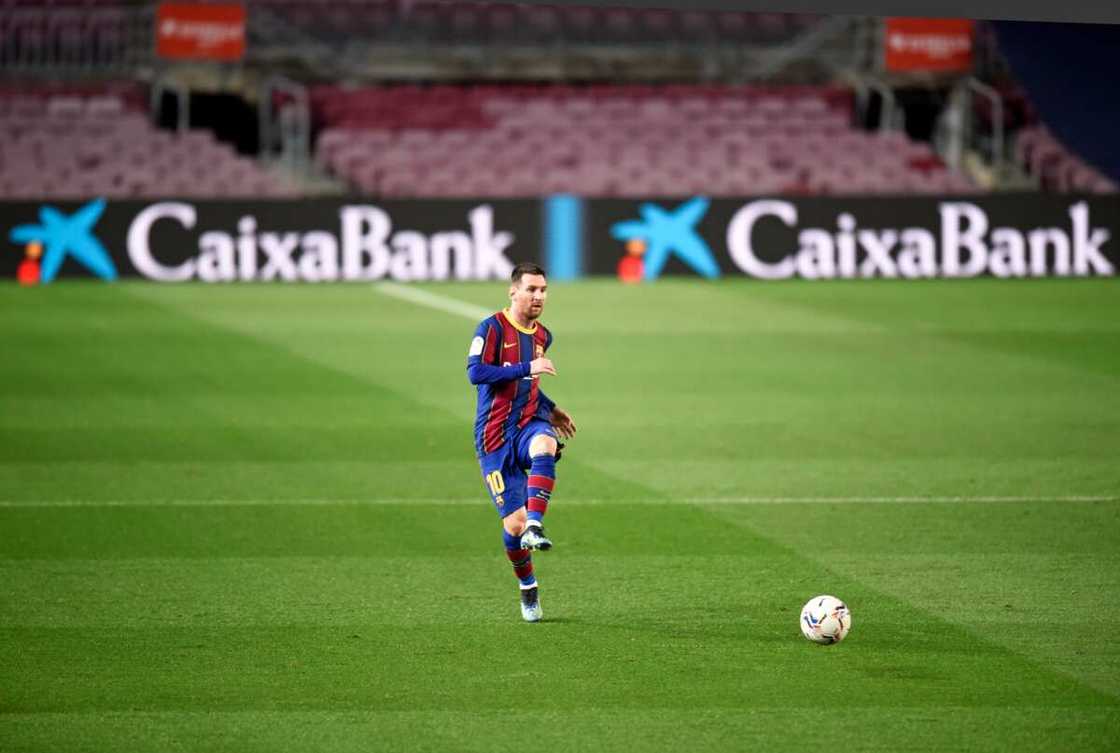 Lionel Messi in action for Barcelona