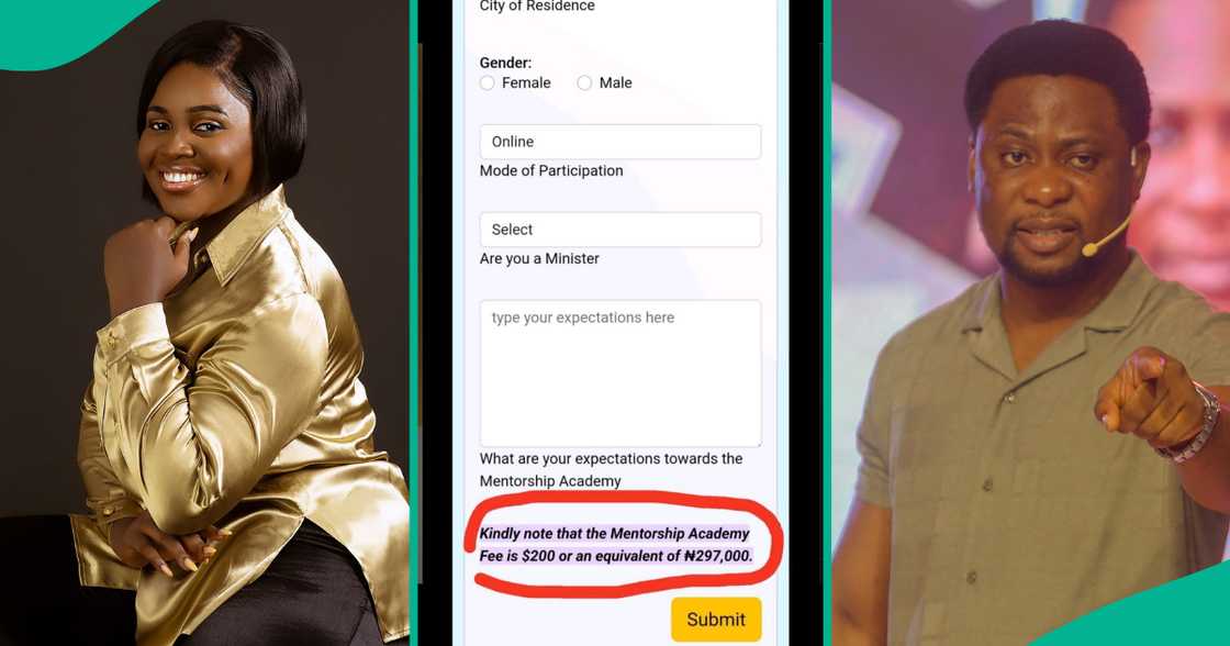 Nigerian techie Iniobong Udoh drags Pastor Femi Lazarus, posts proof he charges N297k for mentorship amid gospel singers' fees debate. Nigerian techie Iniobong Udoh drags Pastor Femi Lazarus, posts proof he charges N297k for mentorship amid gospel singers' fees debate.